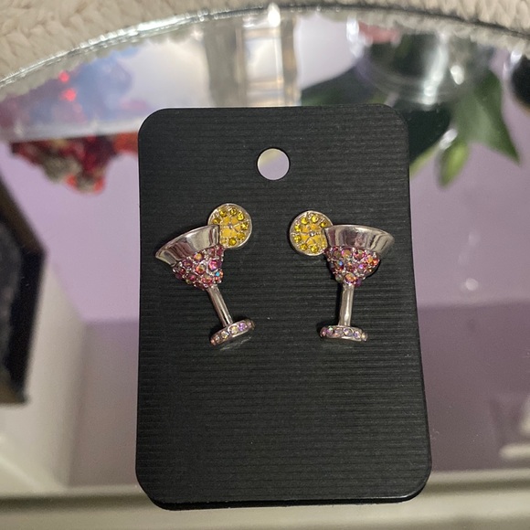 Betsey Johnson Jewelry Martini Earrings Poshmark